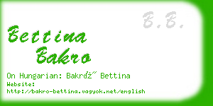 bettina bakro business card